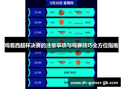 观看西超杯决赛的注意事项与观赛技巧全方位指南